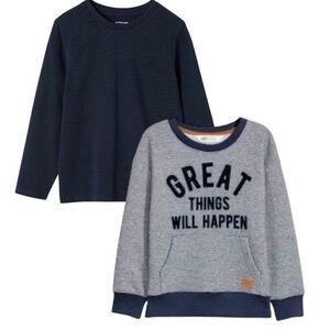 H&M Navy and Gray Kids Sweatshirt Duo